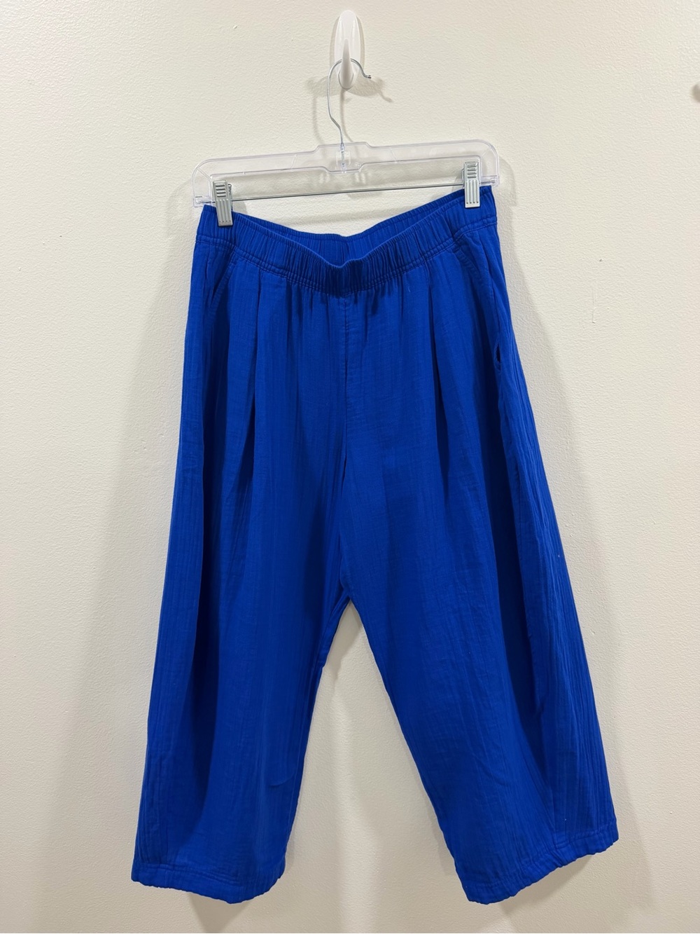 NWT Gap Cotton Gauze Barrel Pants Cobalt